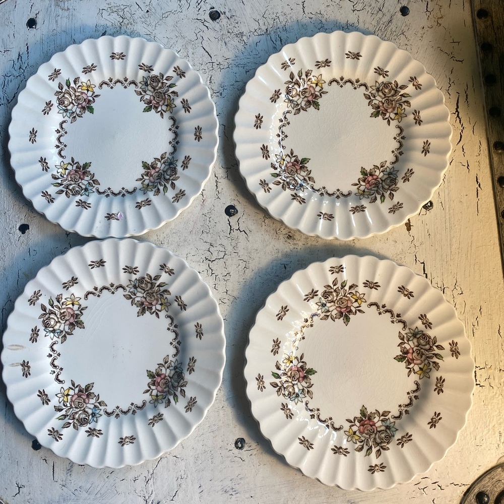 4 J& G Meakin 7” Chatsworth Desert Plates